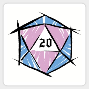 Trans Pride Dice Sticker